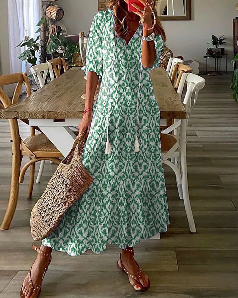 Apria | Flowing Bohemian Maxi Dress