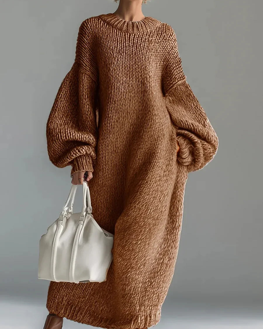 Knit Dress with Long Sleeves