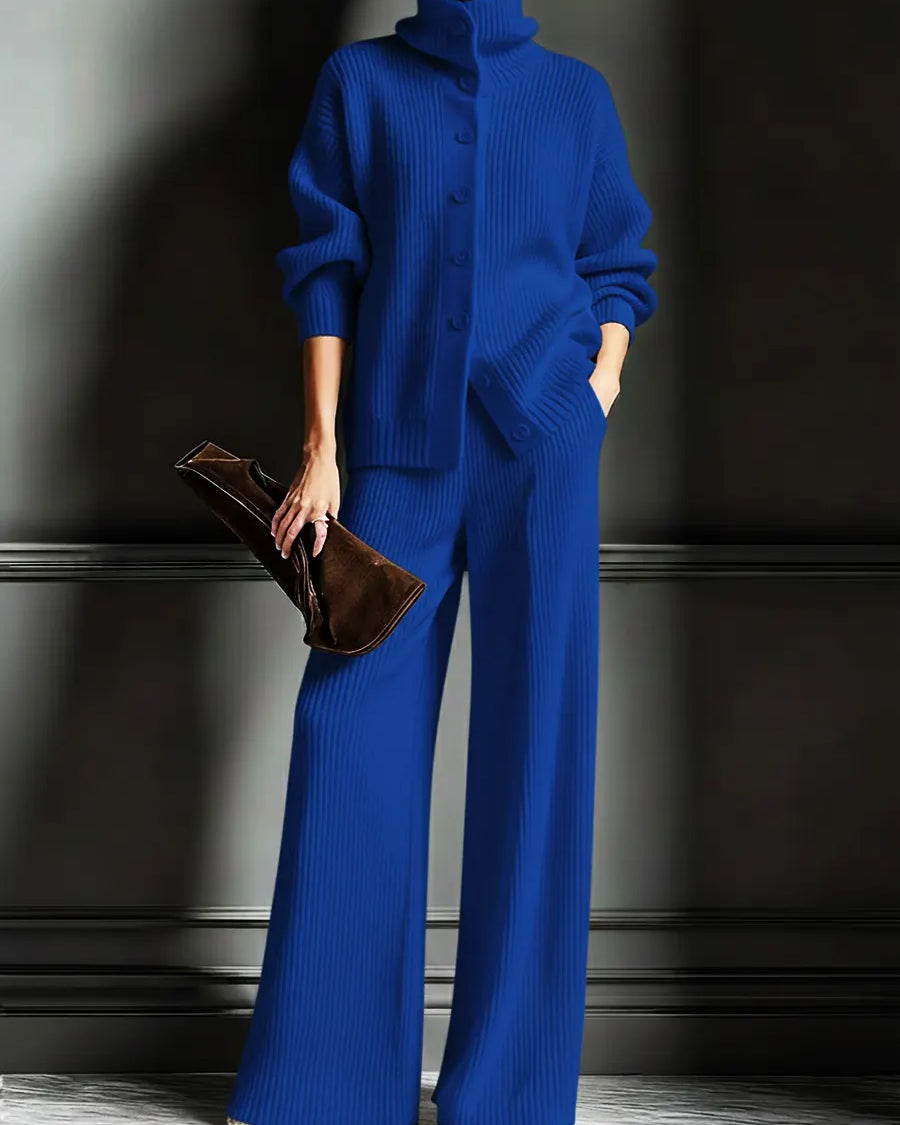 Women's Cozy Cardigans and Pants - Two-Piece Set