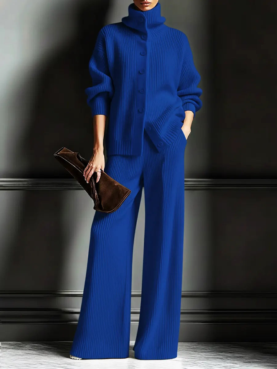 Women's Cozy Cardigans and Pants - Two-Piece Set