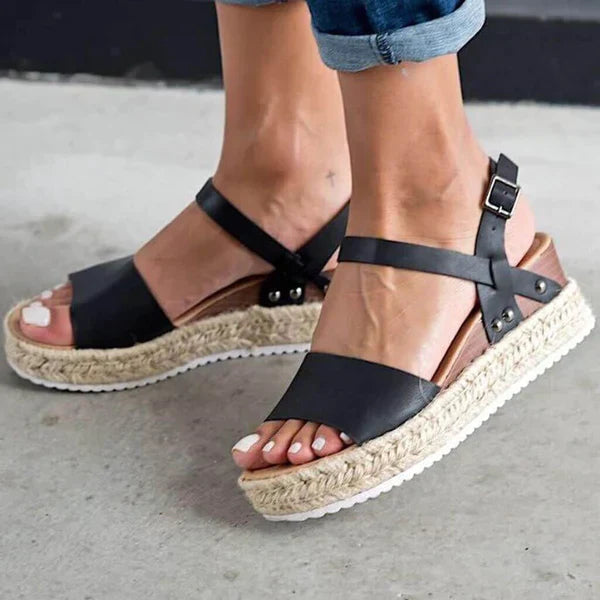 Women’s Platform Sandals with Ankle Strap