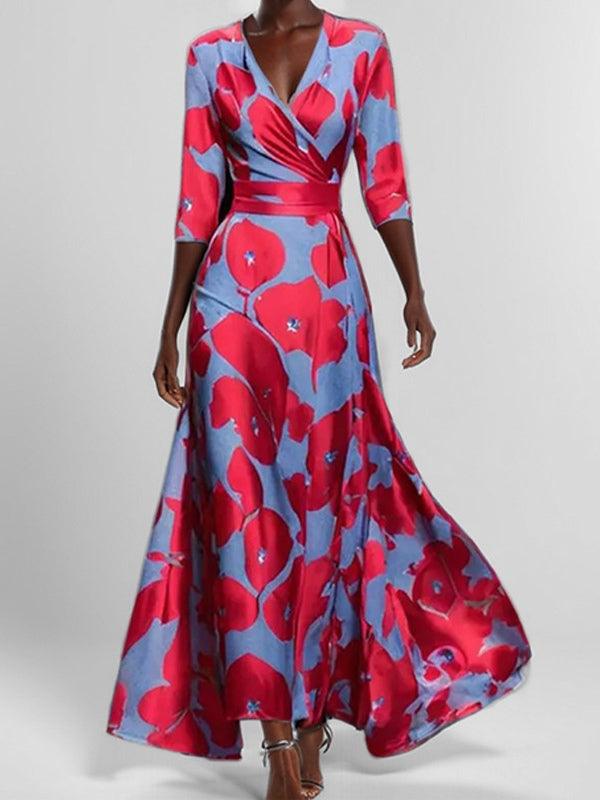 Lea | Seaside Glam Mid Sleeve Maxi Dress Ensemble