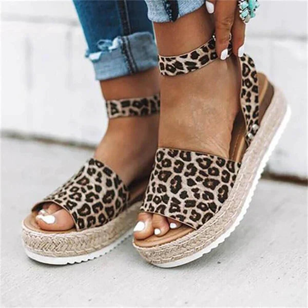 Women’s Platform Espadrille Sandals with Ankle Strap