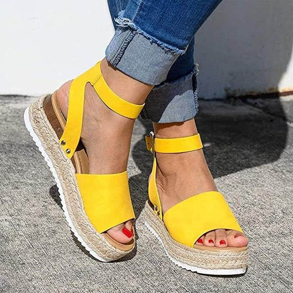 Women’s Platform Sandals with Ankle Strap