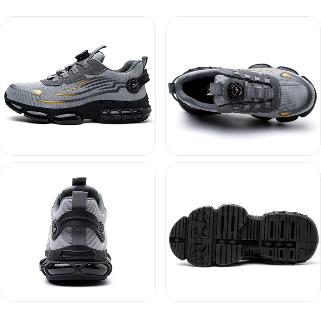 Safety Shoes with Thick Sole and Sporty Mesh Look