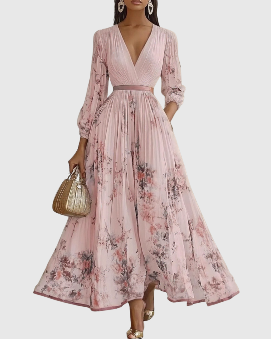 Women’s Elegant Lace Tiered Maxi Dress