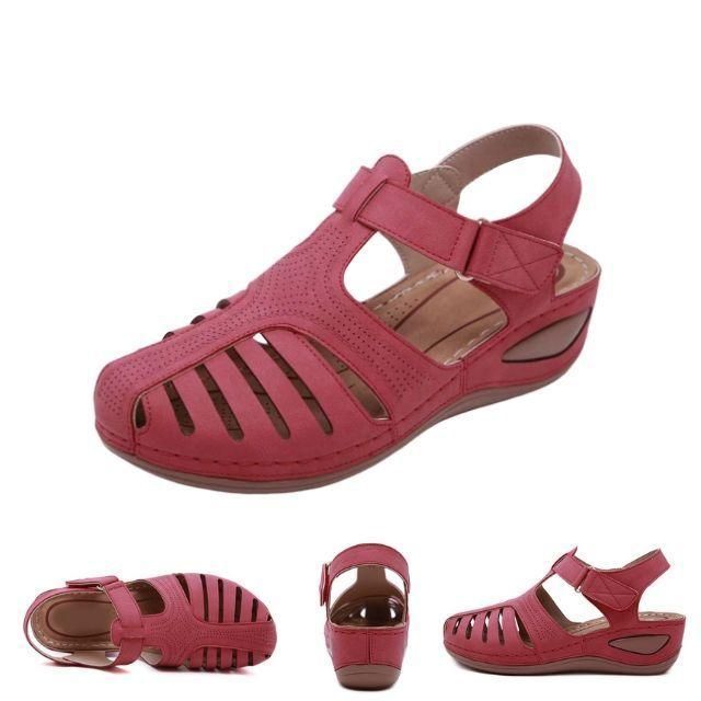 Women’s Comfort Sandals with Cut-Out Design and Adjustable Strap