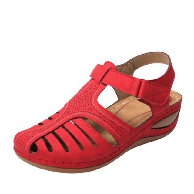 Women’s Comfort Sandals with Cut-Out Design and Adjustable Strap