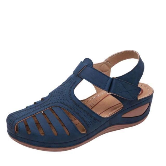 Women’s Comfort Sandals with Cut-Out Design and Adjustable Strap