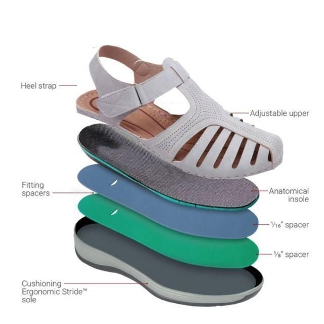 Women’s Comfort Sandals with Cut-Out Design and Adjustable Strap