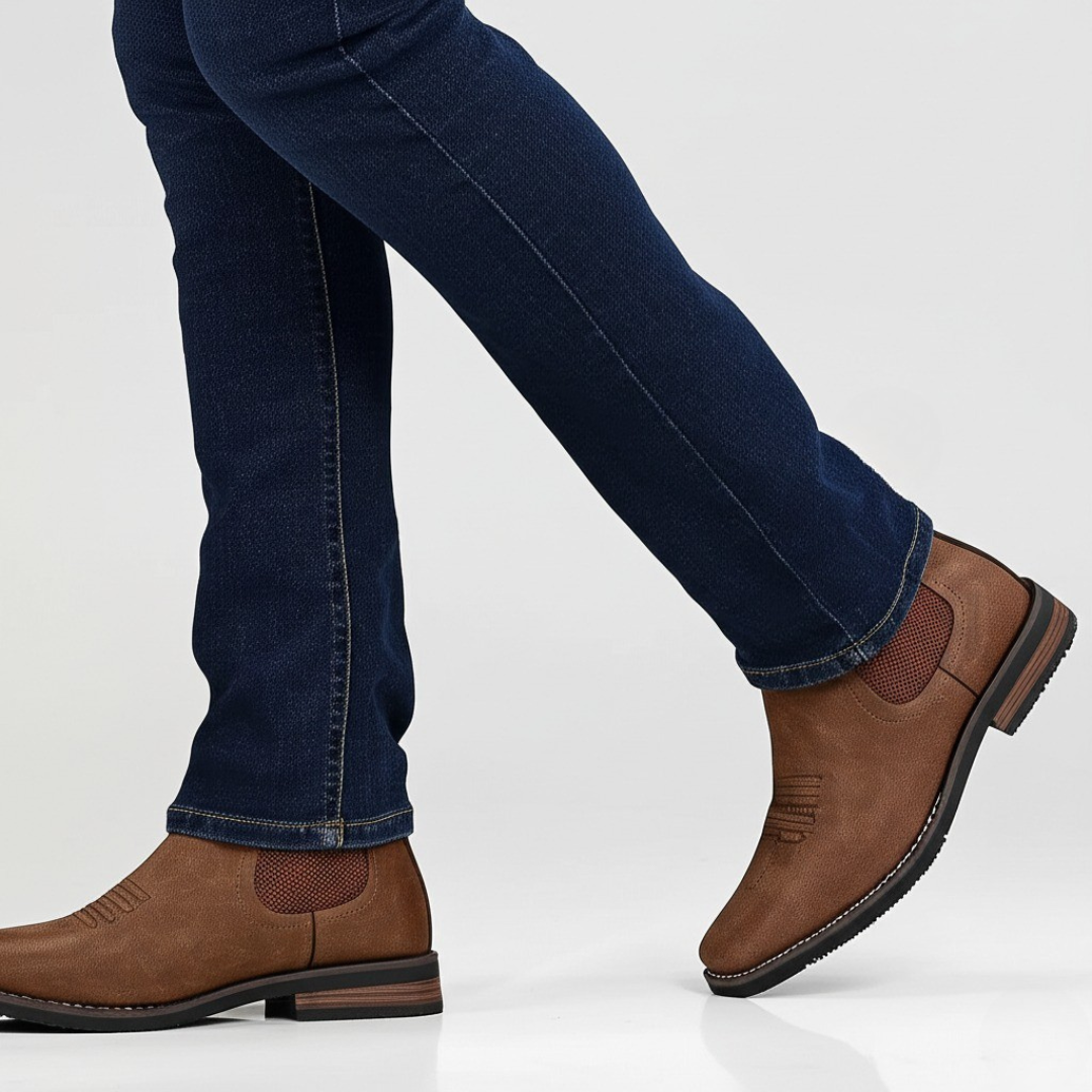 Men's Chelsea Boots with Elastic Side and Neat Finish