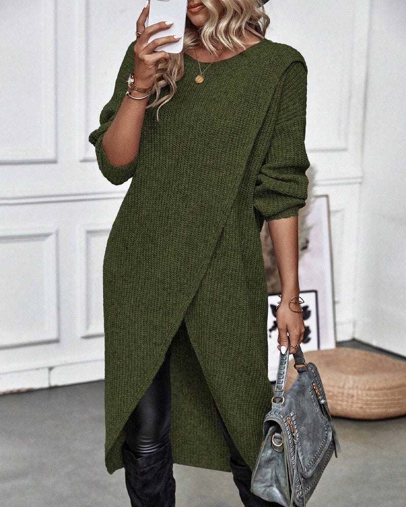Kiara™ | Long, Simple Knit Dress for Women