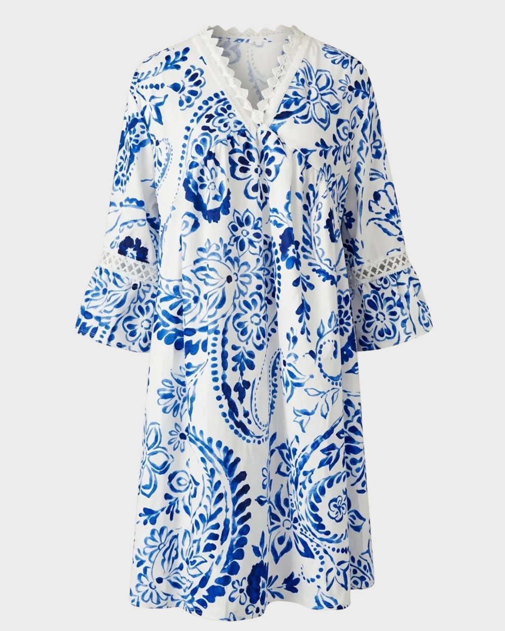 Emily | Women's Boho Floral V Neck Mini Dress