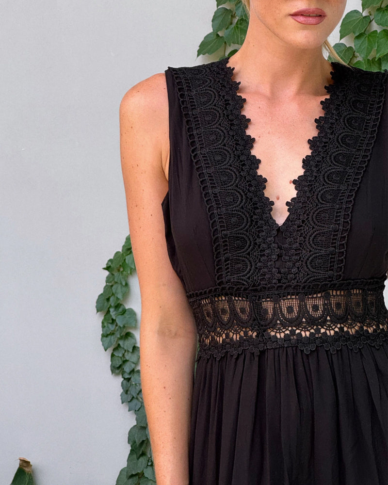 Daniela | Elegant Lace Tank Dress with V-Neck
