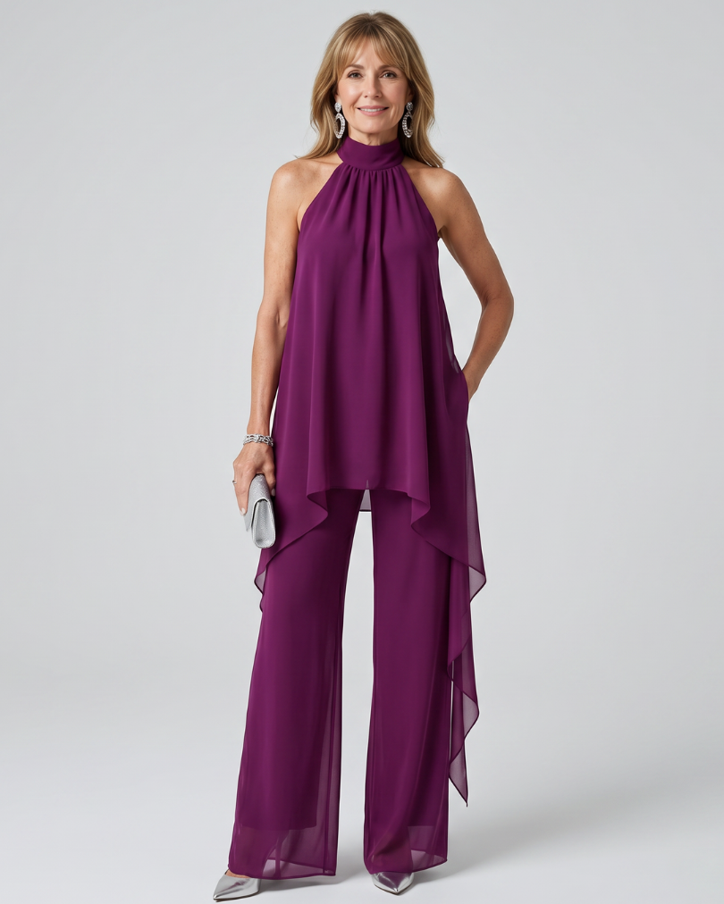 Bearim | Halter Neck Asymmetric Tunic Set