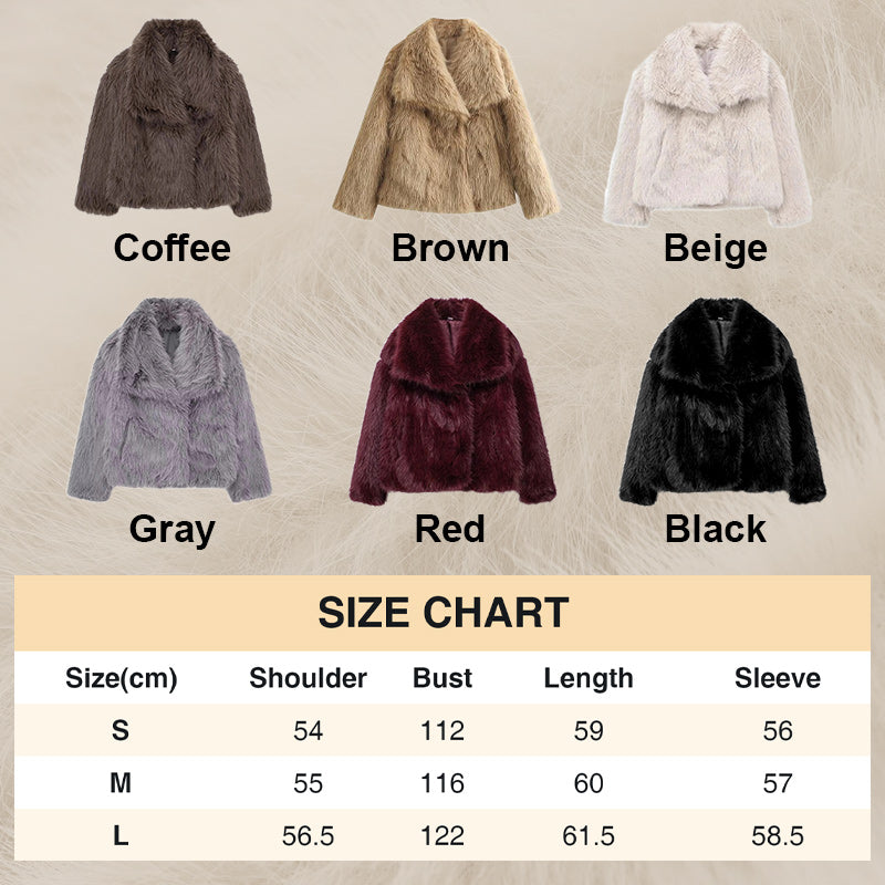Women's Jacket | Short Fur Jacket with Collar