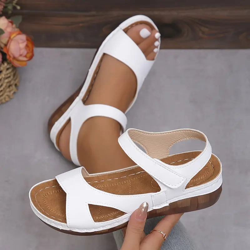 Women’s Comfortable Flat Sandals with Adjustable Strap