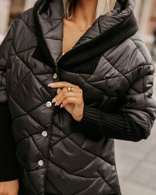 Women's Quilted Vest | Buttoned with a High Collar