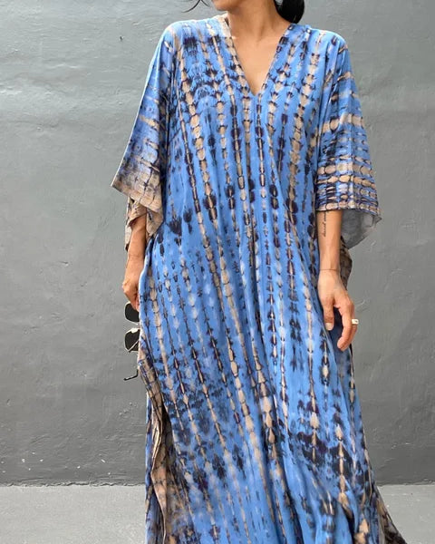 Women’s Caftan Printed Flowing Relaxed Fit Summer Maxi Dress