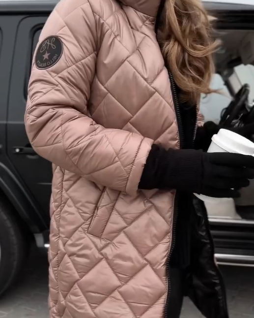 Women's Winter Quilted Jacket with High Collar