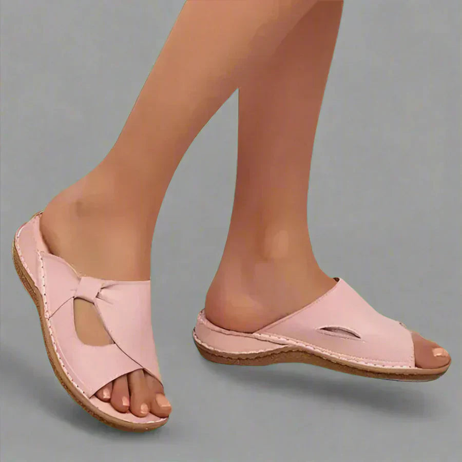 Women’s Comfortable Slip-On Sandals with Open-Toe Design