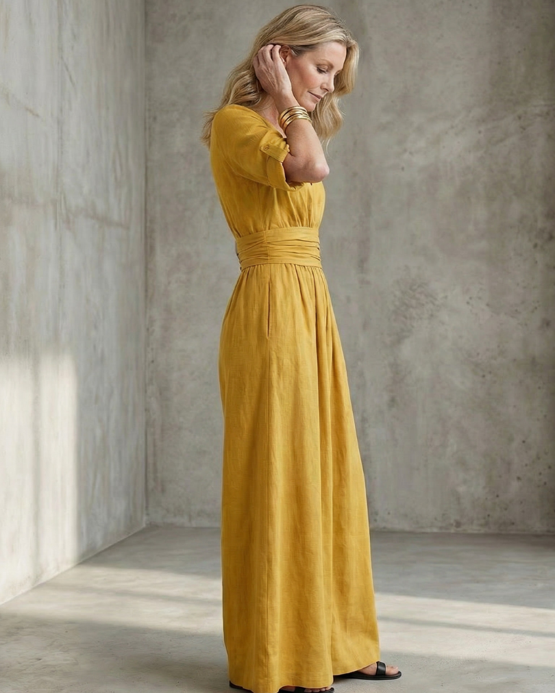 Wanda | Cross Front Wide Leg Jumpsuit