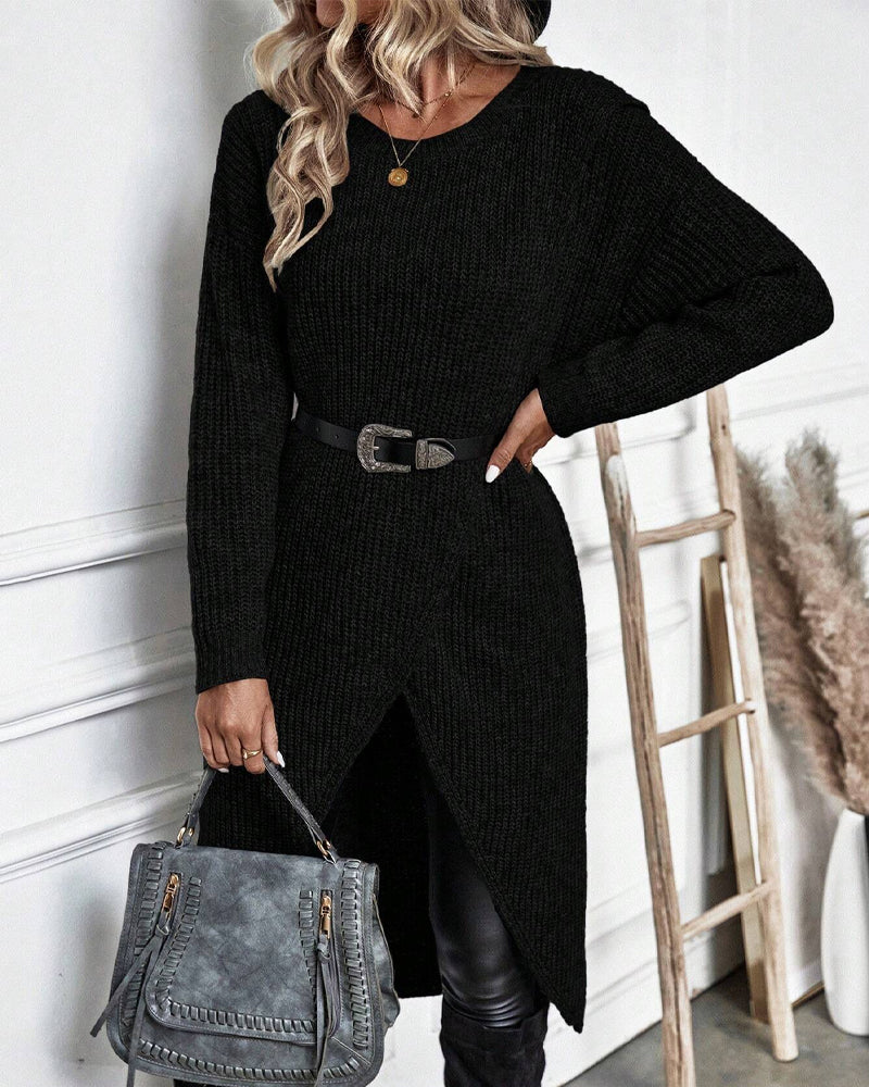 Kiara™ | Long, Simple Knit Dress for Women