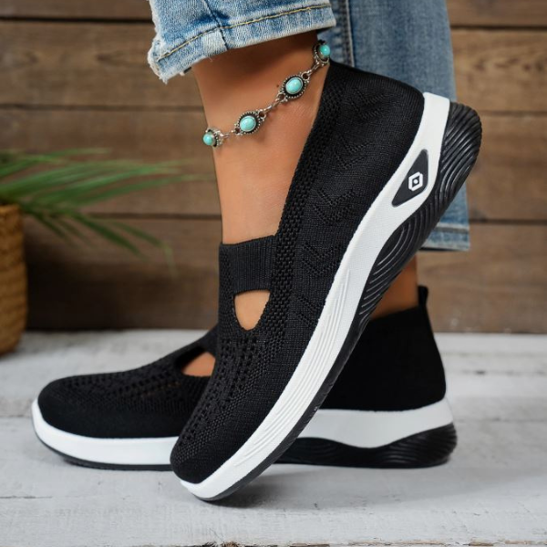Women's Slip-On Sports Shoes | with Mesh and Thick Sole