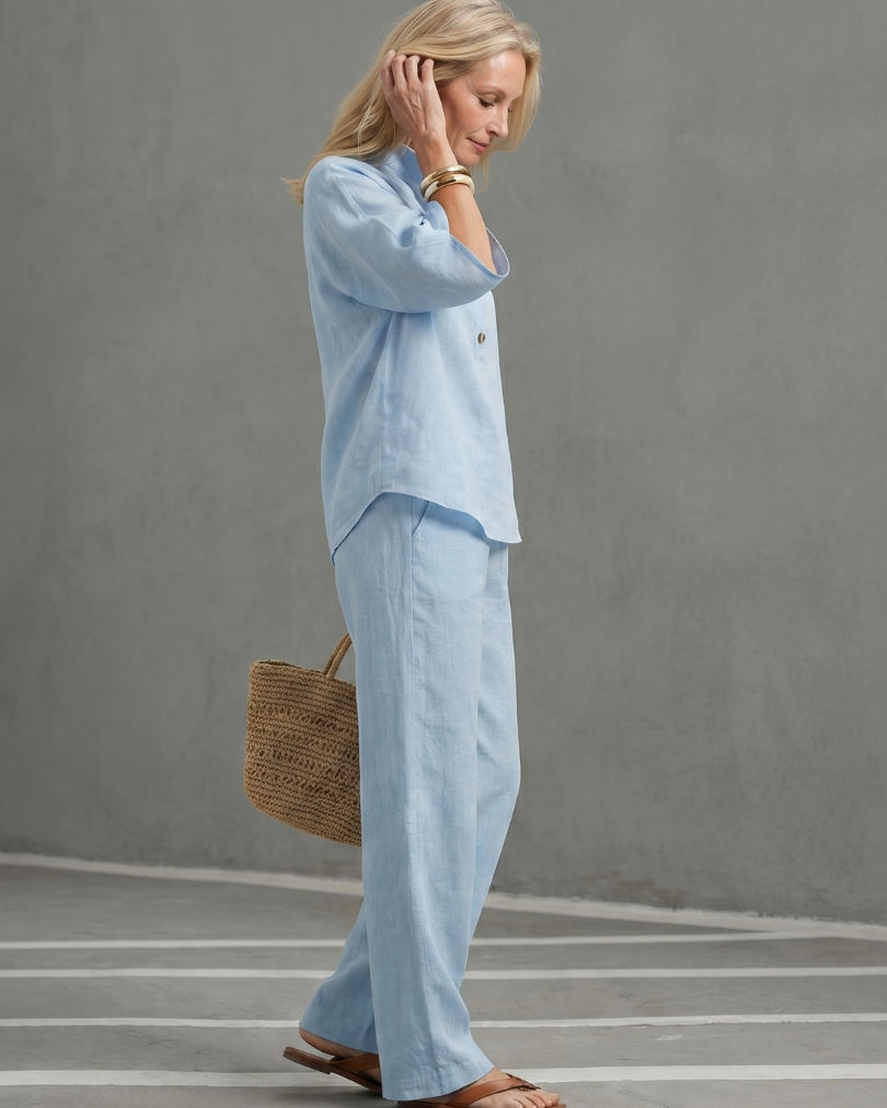 Amity | Button Front Relaxed Tunic Trouser Set