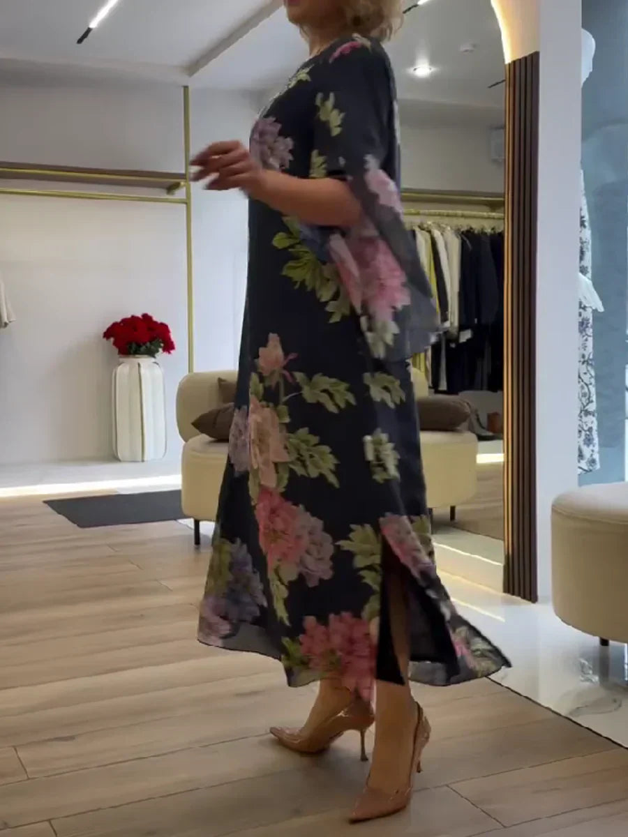 Light Maxi Dress with Floral Print for Ultimate Comfort