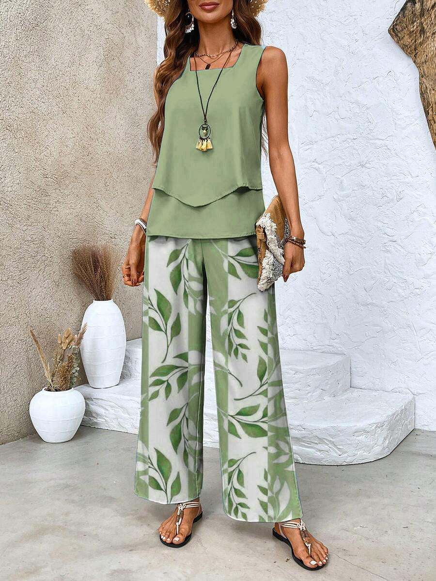 Ratchel | Stylish Women's Set with Printed Top and Matching Pants