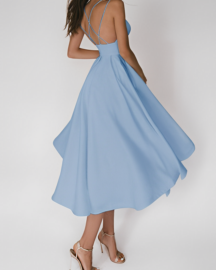 Women’s Elegant Strappy Back Midi Dress
