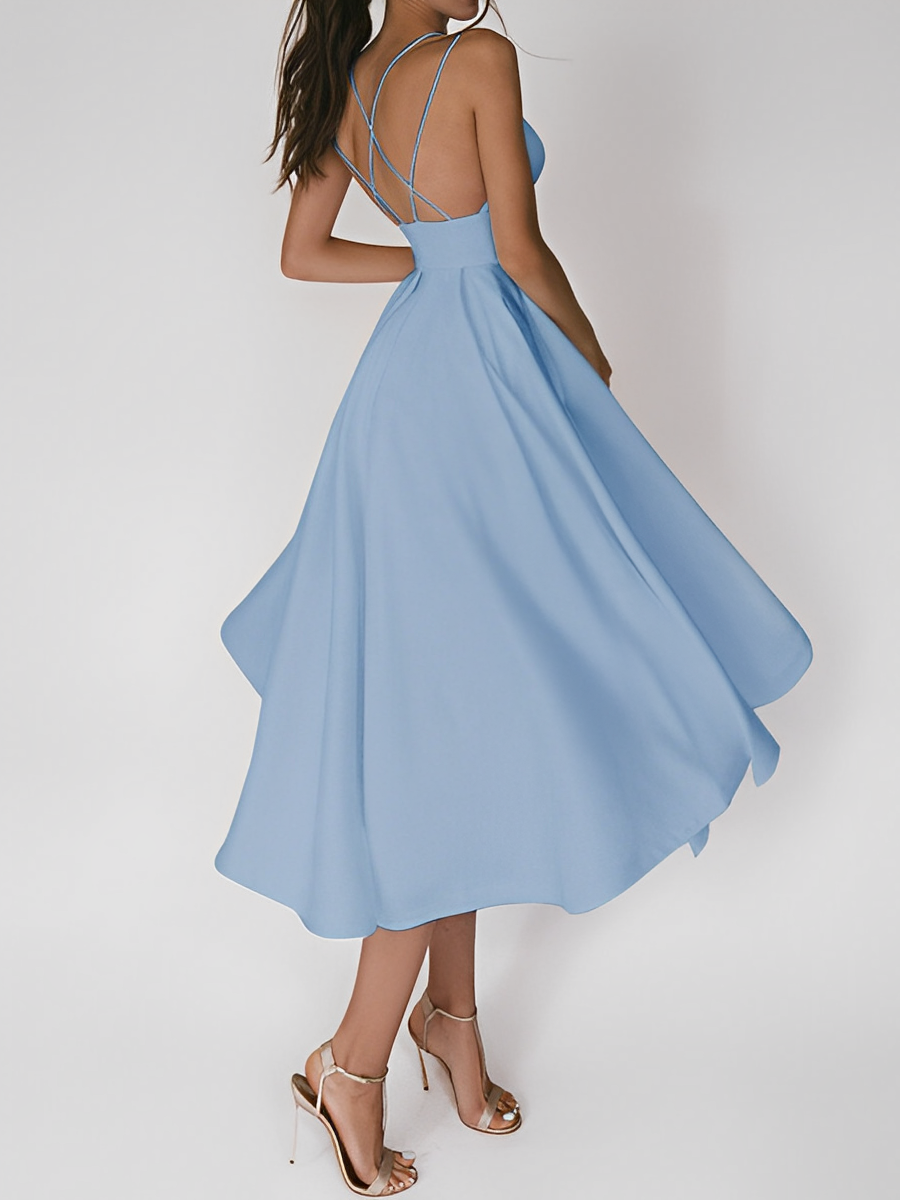 Women’s Elegant Strappy Back Midi Dress