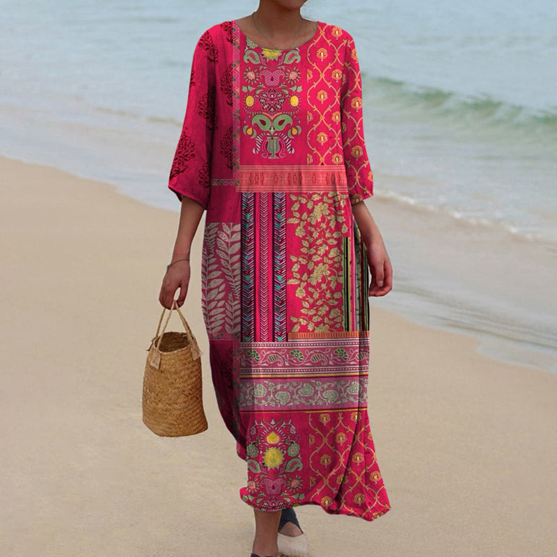 Amari | Printed Ethno Maxi Dress