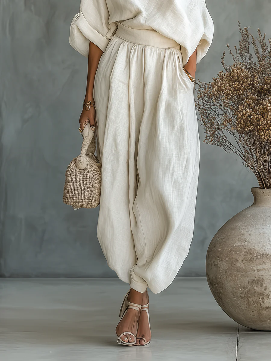 Women's Jumpsuit | Elegant Asymmetrical with Loose Pants