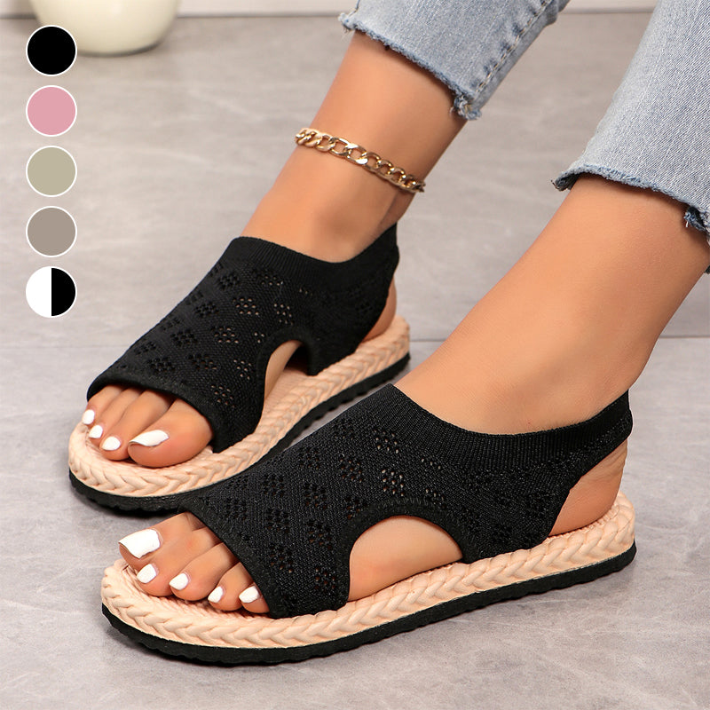 Women’s Breathable Knit Open-Toe Comfort Sandals