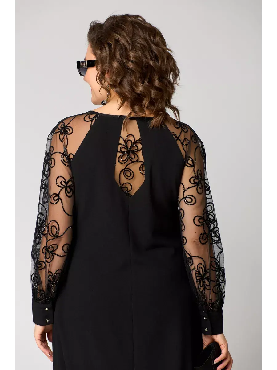 Women's Dress | Elegant Dress with Lace Sleeves