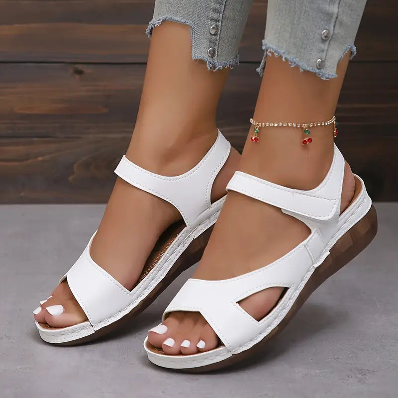 Women’s Comfortable Flat Sandals with Adjustable Strap