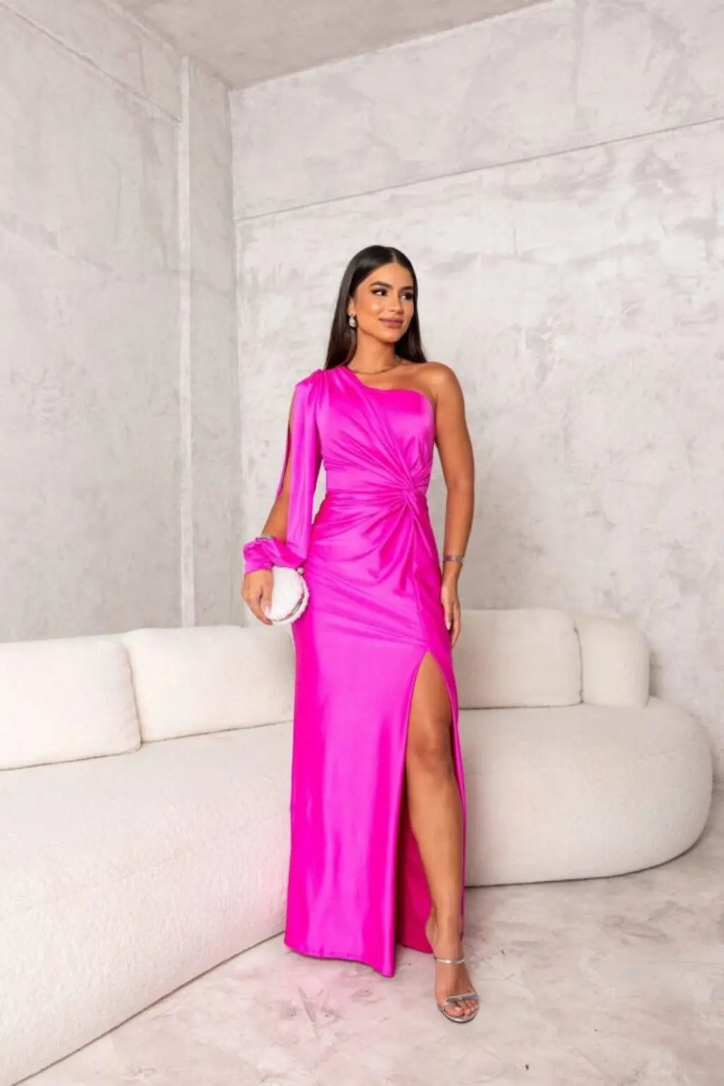 Women’s Elegant One-Shoulder Evening Dress