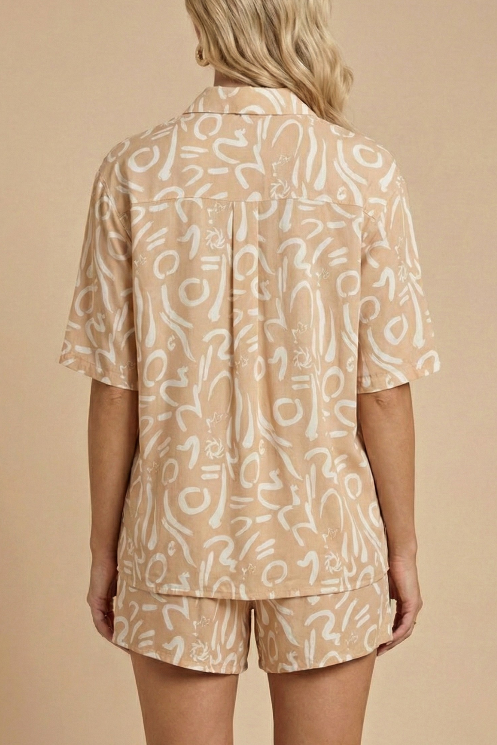 Women’s Printed Shirt & Shorts Lounge Set
