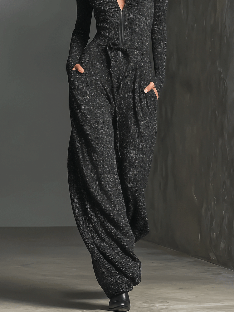 Elegant Women's Sweater with Studs and Front Closure