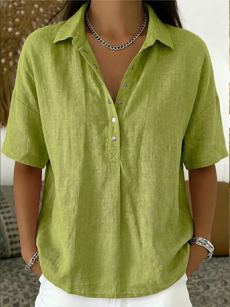 Linea Aarhus® | Blouse with Collar and Button Detail (TEMPORARILY 1+1 FREE!)