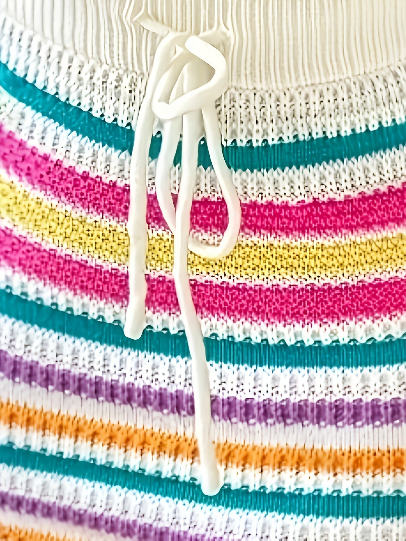 Women’s Striped Knit Halter Crop Top & Skirt Set
