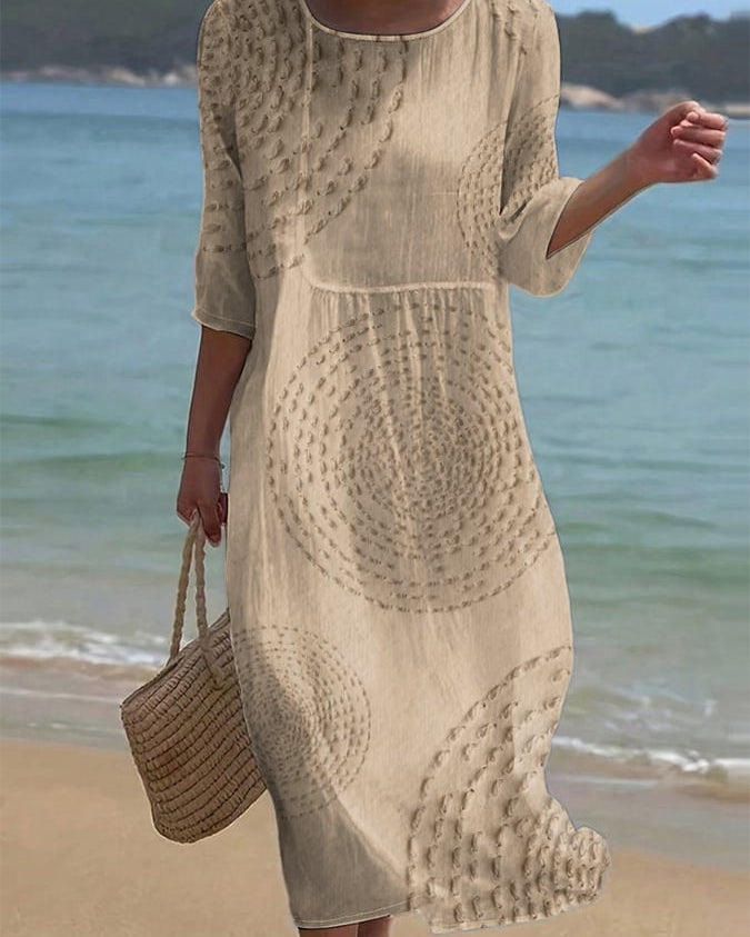 Daphne | Stylish Casual Dress in Simple Solid Color Design
