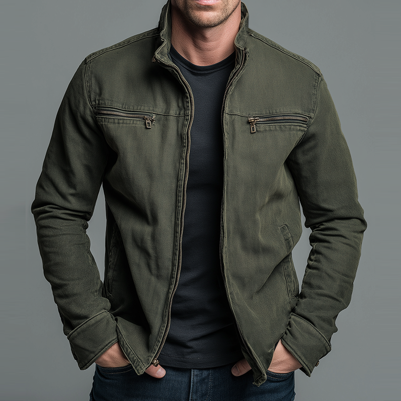 Cazel | Vintage Cotton Jacket with Zipper Closure