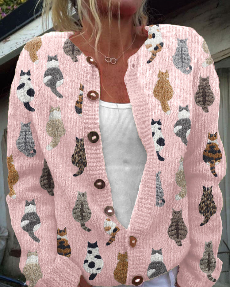 Bramley | The Cat Print Cardigan