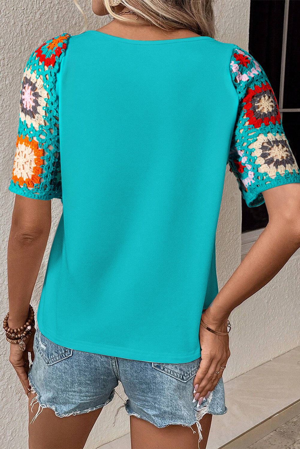Meribeth | Crochet Top with Floral Pattern