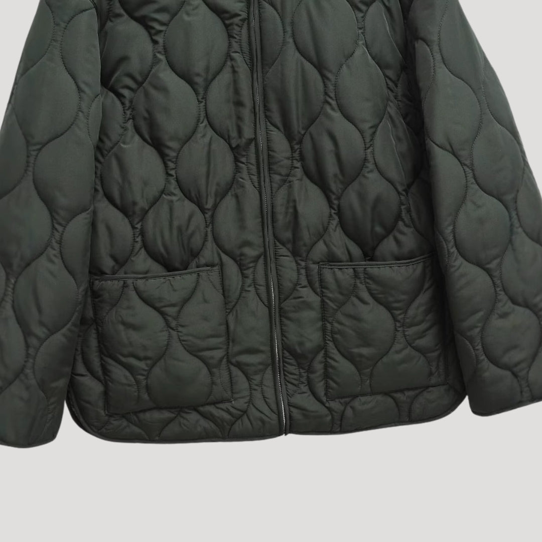 Women's Quilted Jacket | Lightweight Short Jacket with Pockets