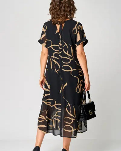 Milena | Feminine Chiffon Dress for Curvy Women
