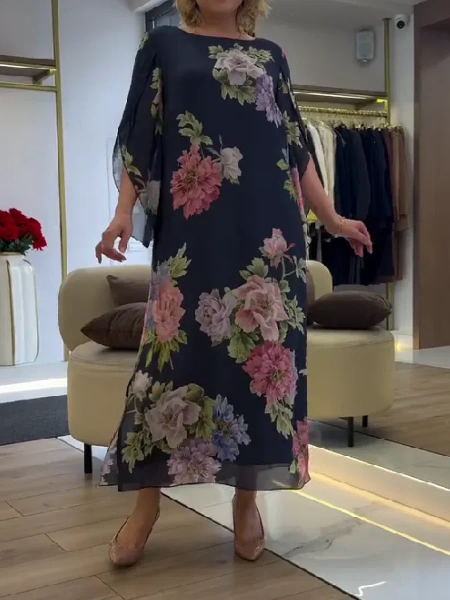 Light Maxi Dress with Floral Print for Ultimate Comfort
